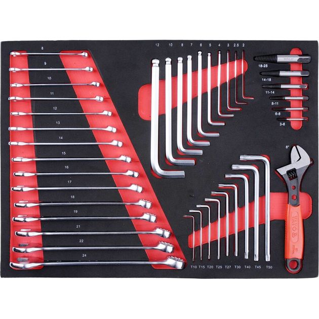 Сервисный шкаф YATO 211 элем., 5 лотков, 7 ящиков на колесах, фото , изображение 3 | SNABZHENIE.com.ua Сервисный шкаф YATO 211 элем., 5 лотков, 7 ящиков на колесах, фото , изображение 3 | SNABZHENIE.com.ua