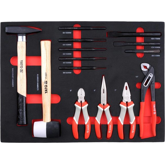 Сервисный шкаф YATO 211 элем., 5 лотков, 7 ящиков на колесах, фото , изображение 5 | SNABZHENIE.com.ua Сервисный шкаф YATO 211 элем., 5 лотков, 7 ящиков на колесах, фото , изображение 5 | SNABZHENIE.com.ua