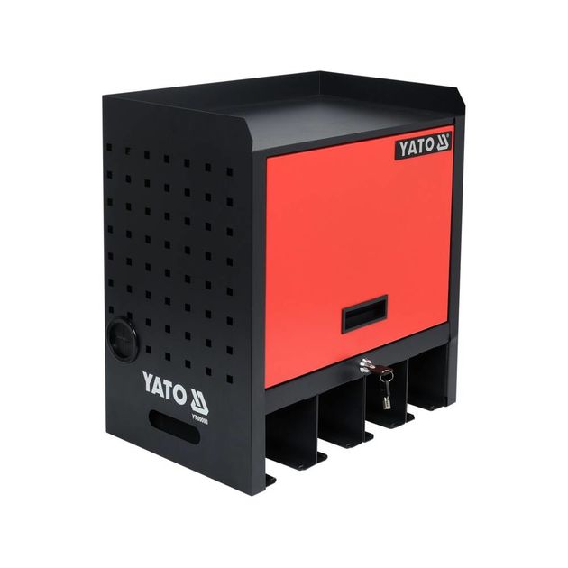 Шкаф для электроинструмента YATO 480x430x280 мм, 4 гнезда, 2 ключа, фото , изображение 4 | SNABZHENIE.com.ua Шкаф для электроинструмента YATO 480x430x280 мм, 4 гнезда, 2 ключа, фото , изображение 4 | SNABZHENIE.com.ua
