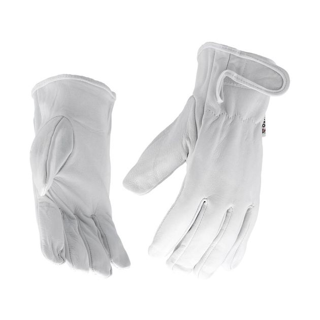 Перчатки рабочие белые YATO с липучкой, кожа, размер 10 (YT-74647), фото , изображение 2 | SNABZHENIE.com.ua