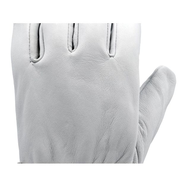 Перчатки рабочие белые YATO с липучкой, кожа, размер 10 (YT-74647), фото , изображение 8 | SNABZHENIE.com.ua