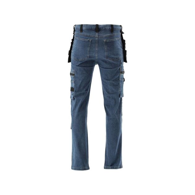 Штани джинсові стрейч YATO XXL, темно-сині, 17 кишень, 71% ба, фото , изображение 10 | SNABZHENIE.com.ua