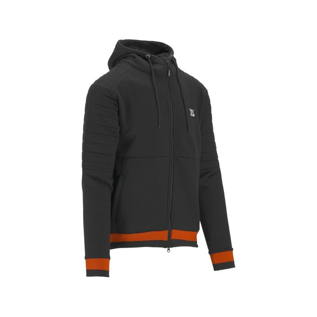 Худі з капюшоном і блискавкою YATO, розмір XXL, 2 кишені, чорне з червоним; матеріал: 80% бавовна, 20% поліестер., фото , зображення 2 | SNABZHENIE.com.ua