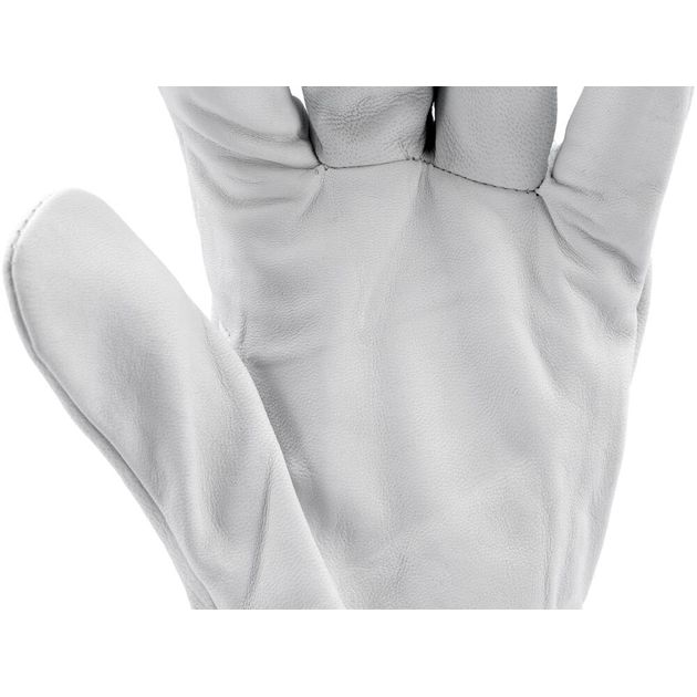 Рабочие перчатки белые с красной кромкой YATO, хлопок + кожа, р. 10, фото , изображение 10 | SNABZHENIE.com.ua