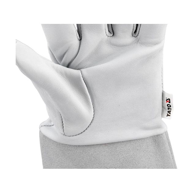 Перчатки сварщика термостойкие YATO, кожа, размер 10, фото , изображение 10 | SNABZHENIE.com.ua