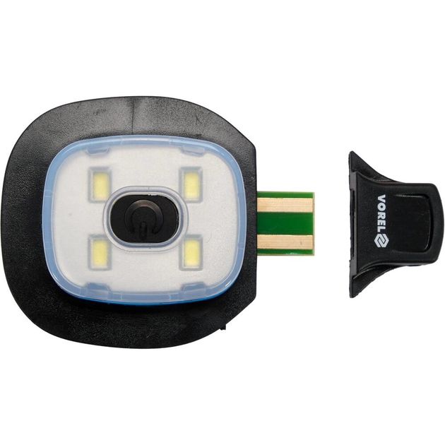 Шапка зимняя серая VOREL с аккумуляторным фонарем 120 Lm, фото , изображение 3 | SNABZHENIE.com.ua