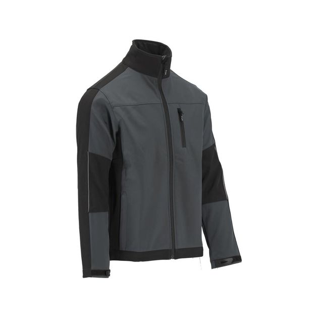 Куртка рабочая SOFTSHELL YATO, S, черно-серая, 3 кармана, фото , изображение 2 | SNABZHENIE.com.ua