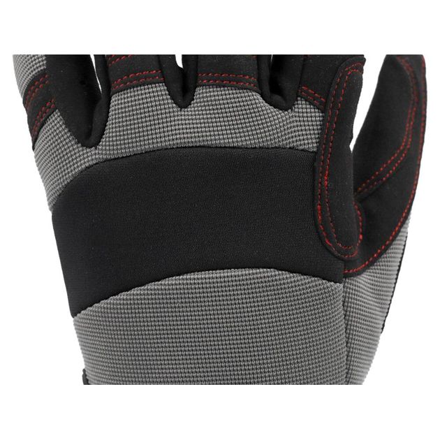 Перчатки робочі з застібкою-липучкою YATO штучна шкіра + синтетична тканина, розмір 10 (YT-74664), фото , зображення 8 | SNABZHENIE.com.ua