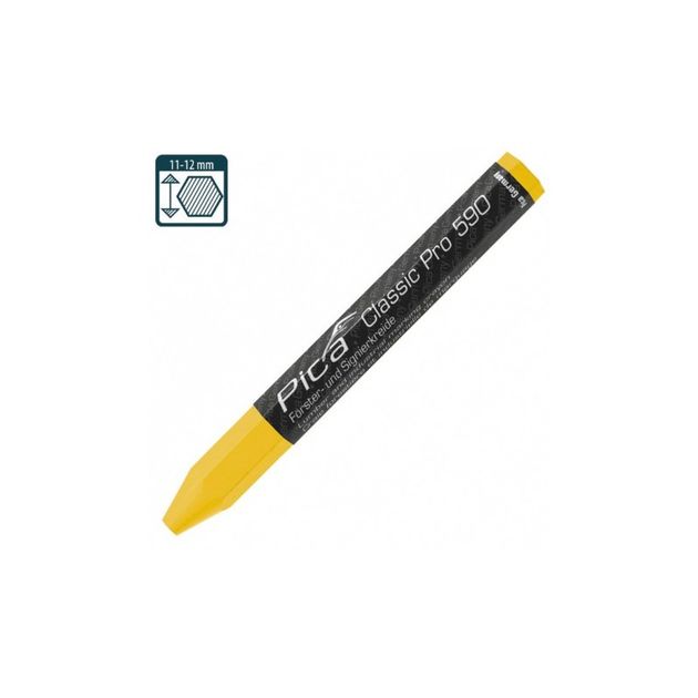 Маркер на восково-крейдовій основі Pica Classic PRO 590/44, жовтий, фото  | SNABZHENIE.com.ua