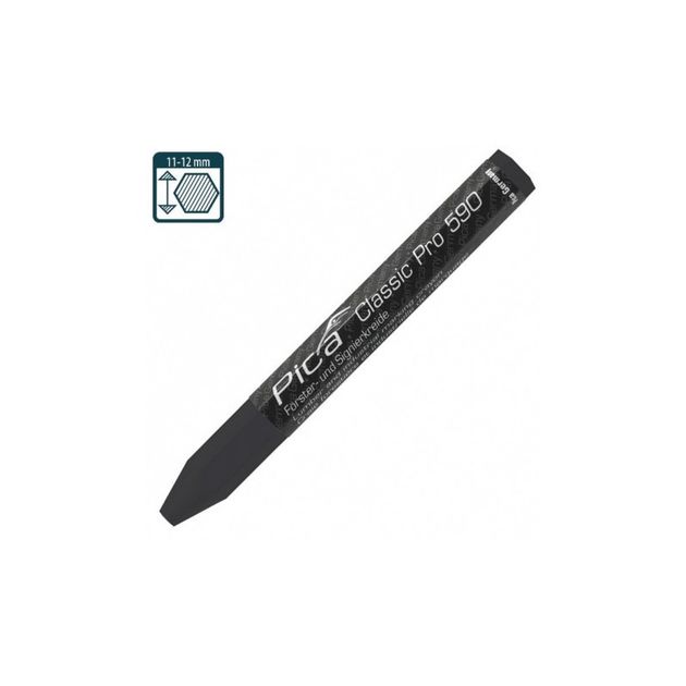 Маркер на восково-крейдовій основі Pica Classic PRO 590/46, чорний, фото  | SNABZHENIE.com.ua
