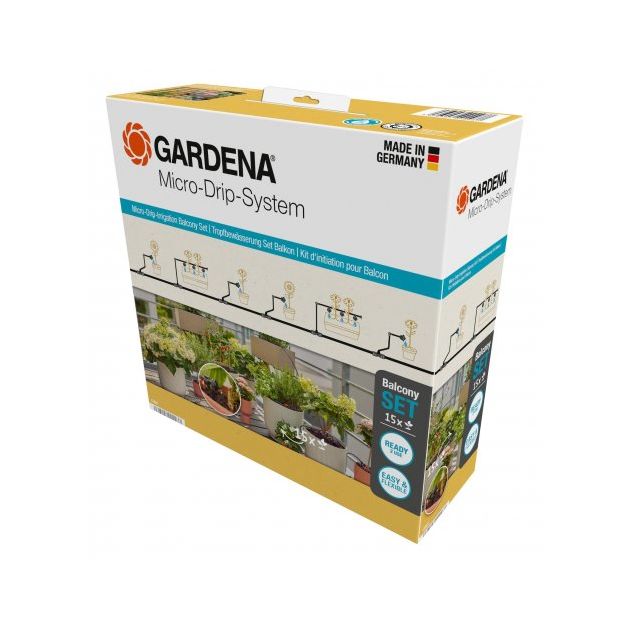 Комплект для поливу Gardena Micro-Drip-System "Балконний набір" на 15 рослин, фото , зображення 2 | SNABZHENIE.com.ua Комплект для поливу Gardena Micro-Drip-System "Балконний набір" на 15 рослин, фото , зображення 2 | SNABZHENIE.com.ua