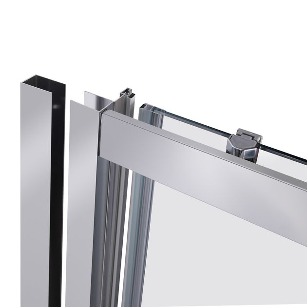 Душова дверка в нішу Qtap Taurus CRM2013-14.C6 130-140x185 см, скло Clear 6 мм, покриття CalcLess, фото , зображення 3 | SNABZHENIE.com.ua Душова дверка в нішу Qtap Taurus CRM2013-14.C6 130-140x185 см, скло Clear 6 мм, покриття CalcLess, фото , зображення 3 | SNABZHENIE.com.ua