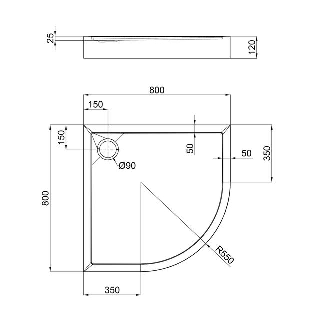 Душовий поддон Qtap Robin 308812C 80x80x12 см + сифон, фото , зображення 2 | SNABZHENIE.com.ua Душовий поддон Qtap Robin 308812C 80x80x12 см + сифон, фото , зображення 2 | SNABZHENIE.com.ua