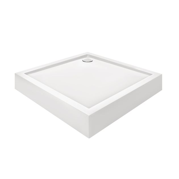 Душевой поддон Qtap Tern 100x100x12 см + сифон, фото  | SNABZHENIE.com.ua
