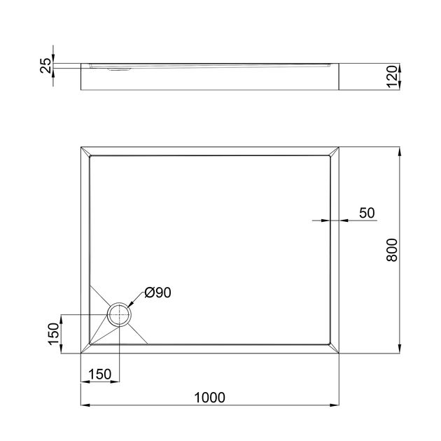 Душовий поддон Qtap Tern 301812C 100x80x12 см + сифон, фото , зображення 2 | SNABZHENIE.com.ua Душовий поддон Qtap Tern 301812C 100x80x12 см + сифон, фото , зображення 2 | SNABZHENIE.com.ua