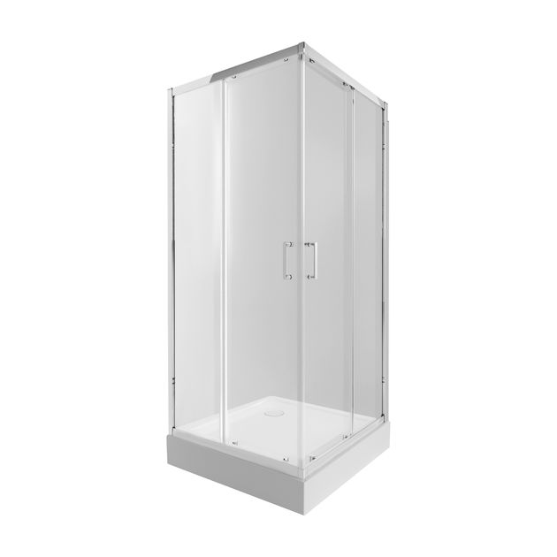Душевая кабина Qtap Taurus CRM1011SC6 Clear 100х100 см + поддон Tern 301112, фото  | SNABZHENIE.com.ua