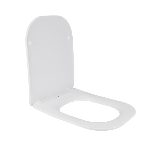 Сидіння для унітазу Qtap Presto з мікроліфтом Slim QT26992615EW, фото , зображення 3 | SNABZHENIE.com.ua Сидіння для унітазу Qtap Presto з мікроліфтом Slim QT26992615EW, фото , зображення 3 | SNABZHENIE.com.ua