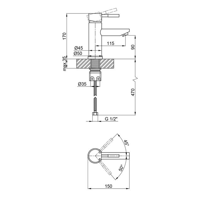 Змішувач для раковини Lidz Aria 01L-BFS Black, фото , зображення 2 | SNABZHENIE.com.ua Змішувач для раковини Lidz Aria 01L-BFS Black, фото , зображення 2 | SNABZHENIE.com.ua