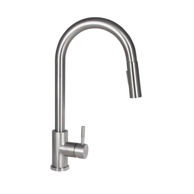 Смеситель Lidz Aria 04U-SFS с выдвижным изливом для кухни, фото  | SNABZHENIE.com.ua