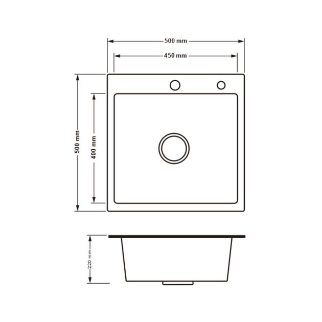 Кухонная мойка Lidz H5050B 3.0/0.8 мм Черная матовая (LDH5050BPVD3008), фото , изображение 2 | SNABZHENIE.com.ua Кухонная мойка Lidz H5050B 3.0/0.8 мм Черная матовая (LDH5050BPVD3008), фото , изображение 2 | SNABZHENIE.com.ua