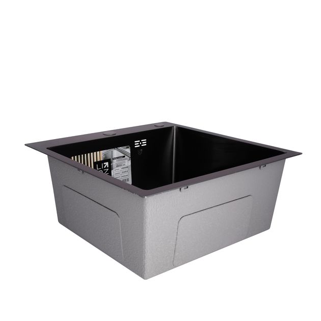 Кухонная мойка Lidz H5050B 3.0/0.8 мм Черная матовая (LDH5050BPVD3008), фото , изображение 3 | SNABZHENIE.com.ua Кухонная мойка Lidz H5050B 3.0/0.8 мм Черная матовая (LDH5050BPVD3008), фото , изображение 3 | SNABZHENIE.com.ua
