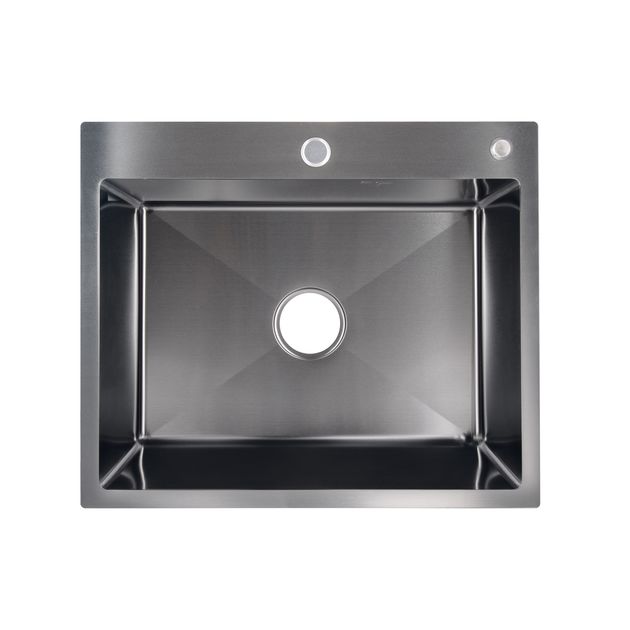 Кухонная мойка Lidz H6050B 3.0/0.8 мм Черная матовая (LDH6050BPVD3008), фото  | SNABZHENIE.com.ua