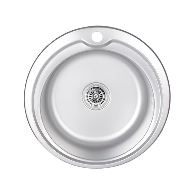 Кухонная мойка Lidz 510-D 0,6 мм Micro Decor, фото  | SNABZHENIE.com.ua