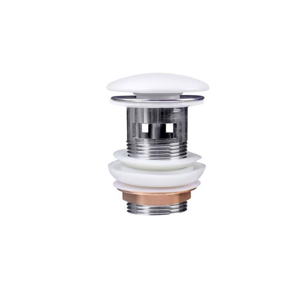 Qtap Pop-up Донний клапан для биде з переливом 70х70х227.5mm Білий, фото  | SNABZHENIE.com.ua