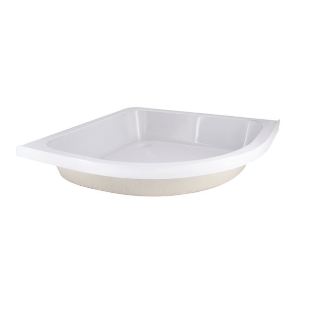 Душовий піддон KAPIELKA ST90x90x26, середній, півкруглий, з панеллю, діаметр зливу 52 мм, фото , зображення 3 | SNABZHENIE.com.ua Душовий піддон KAPIELKA ST90x90x26, середній, півкруглий, з панеллю, діаметр зливу 52 мм, фото , зображення 3 | SNABZHENIE.com.ua