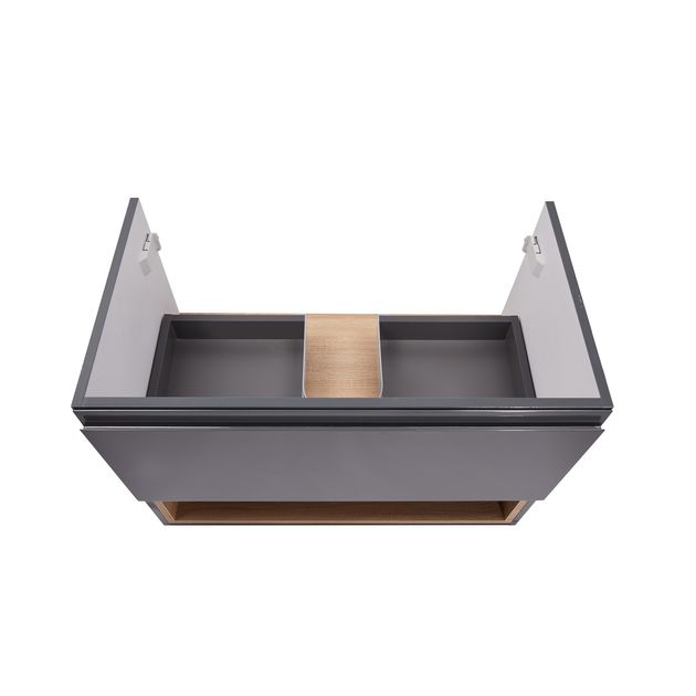 Тумба підвісна Qtap Robin 800х580х500 GRAPHITE/БІЛИЙ ДУБ QT1374TPВ8002NGWO, фото , зображення 5 | SNABZHENIE.com.ua Тумба підвісна Qtap Robin 800х580х500 GRAPHITE/БІЛИЙ ДУБ QT1374TPВ8002NGWO, фото , зображення 5 | SNABZHENIE.com.ua