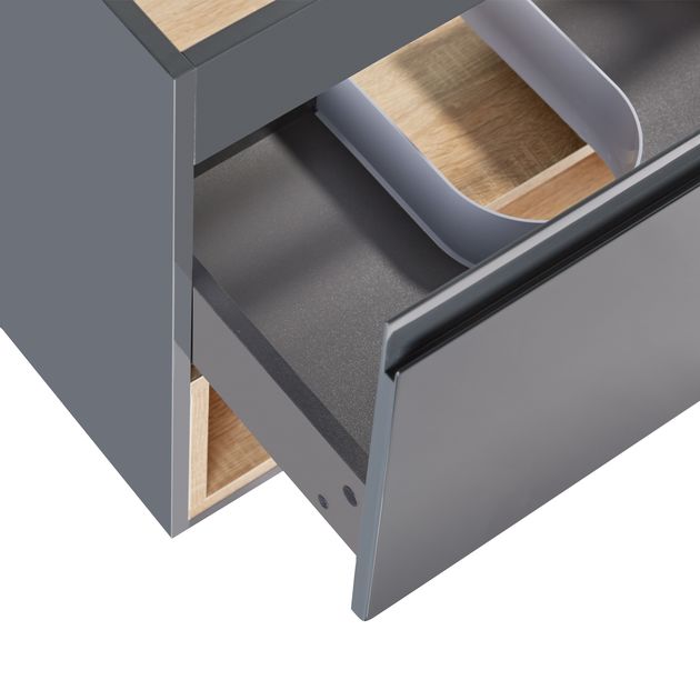 Тумба підвісна Qtap Robin 800х580х500 GRAPHITE/БІЛИЙ ДУБ QT1374TPВ8002NGWO, фото , зображення 9 | SNABZHENIE.com.ua Тумба підвісна Qtap Robin 800х580х500 GRAPHITE/БІЛИЙ ДУБ QT1374TPВ8002NGWO, фото , зображення 9 | SNABZHENIE.com.ua
