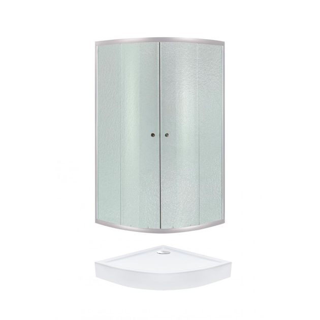 Набор Lidz Latwa SC80x80 душевая кабина, стекло Frost 4 мм, поддон QT ROBIN., фото  | SNABZHENIE.com.ua