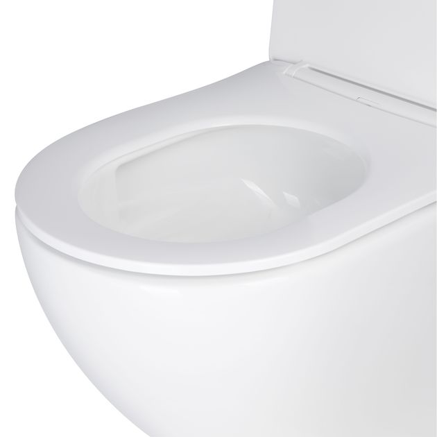 Унитаз подвесной Qtap Jay Ultra Quiet, сиденье Slim Duroplast, 485x360 мм, белый, фото , изображение 6 | SNABZHENIE.com.ua Унитаз подвесной Qtap Jay Ultra Quiet, сиденье Slim Duroplast, 485x360 мм, белый, фото , изображение 6 | SNABZHENIE.com.ua