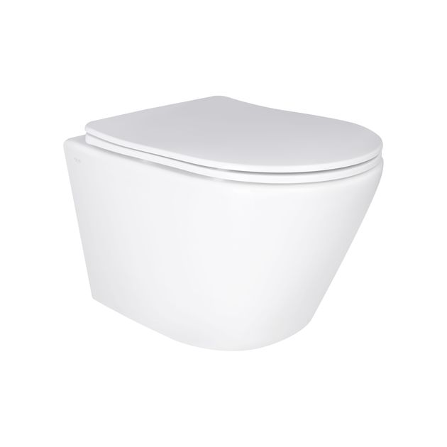 Унитаз подвесной Qtap Swan Ultra Quiet, Slim Duroplast, Soft-close, 485х360х320 мм, белый, фото  | SNABZHENIE.com.ua