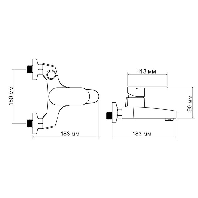 Смеситель для ванны Lidz Tani 006 с душевым гарнитуром хромированный, фото , изображение 2 | SNABZHENIE.com.ua Смеситель для ванны Lidz Tani 006 с душевым гарнитуром хромированный, фото , изображение 2 | SNABZHENIE.com.ua