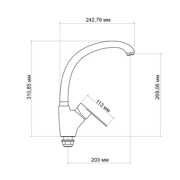 Смеситель для кухні Lidz Tani 007F (k40) LDTAN007FCRM44970 Хром, фото , зображення 2 | SNABZHENIE.com.ua Смеситель для кухні Lidz Tani 007F (k40) LDTAN007FCRM44970 Хром, фото , зображення 2 | SNABZHENIE.com.ua