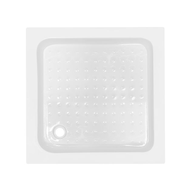 Душевой поддон KAPIELKA ST80x80х14, низкий, квадратный, слив 52 мм, фото  | SNABZHENIE.com.ua