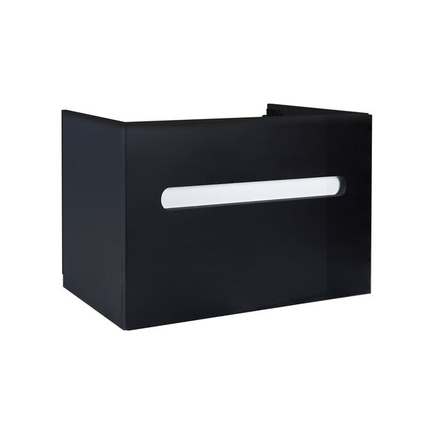 Тумба подвесная Qtap Virgo 2 ящика с доводчиком 1000х580х500 BLACK/WHITE, фото  | SNABZHENIE.com.ua