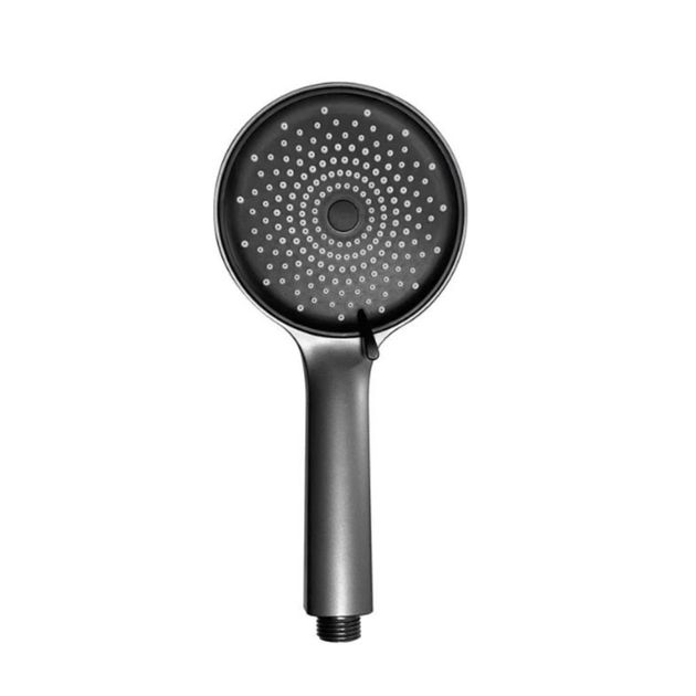 Лійка для душу Qtap Rucni 120 мм округла графітова QTRUCA120R3GRP, фото  | SNABZHENIE.com.ua