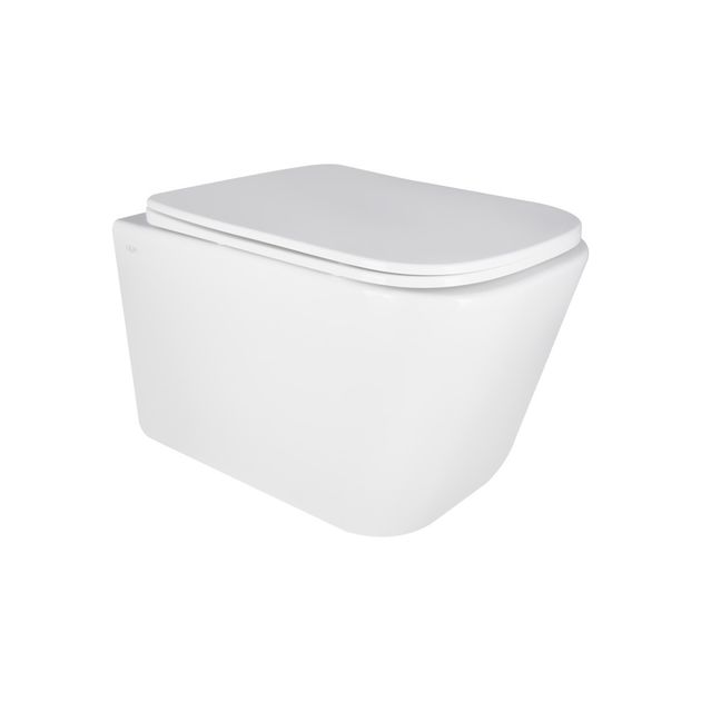 Унитаз подвесной безободковый Qtap Crow с сиденьем Soft-close, фото  | SNABZHENIE.com.ua