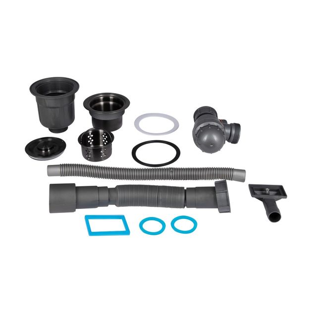 Сифон LK15 для кухонной мойки Bruch, 115 мм, квадратный, Black, фото , изображение 2 | SNABZHENIE.com.ua Сифон LK15 для кухонной мойки Bruch, 115 мм, квадратный, Black, фото , изображение 2 | SNABZHENIE.com.ua