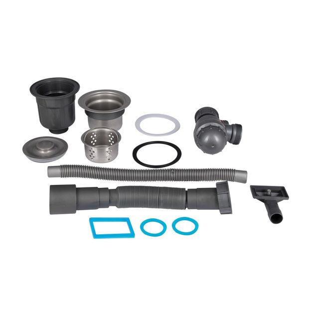 Сифон LK16 для кухонной мойки Bruch PVD, 115 мм, Grey, 40/50 мм, фото , изображение 2 | SNABZHENIE.com.ua Сифон LK16 для кухонной мойки Bruch PVD, 115 мм, Grey, 40/50 мм, фото , изображение 2 | SNABZHENIE.com.ua