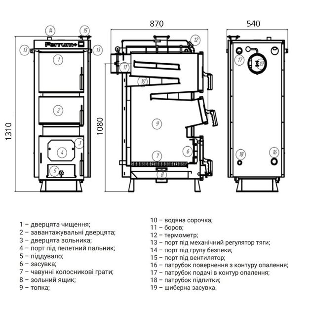 Котел твердопаливний сталевий Thermo Alliance Ferrum Plus V 4.0 FSF+ 20, фото , зображення 2 | SNABZHENIE.com.ua Котел твердопаливний сталевий Thermo Alliance Ferrum Plus V 4.0 FSF+ 20, фото , зображення 2 | SNABZHENIE.com.ua