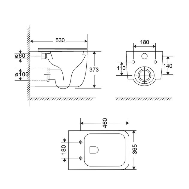 Унитаз подвесной Qtap Gemini безободковый Soft-close QT2533076EUQMB, фото , изображение 2 | SNABZHENIE.com.ua Унитаз подвесной Qtap Gemini безободковый Soft-close QT2533076EUQMB, фото , изображение 2 | SNABZHENIE.com.ua
