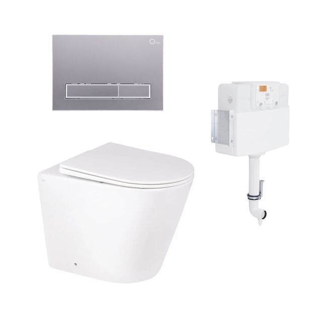 Унитаз Qtap Swan Rimless QT16223178W и инсталляция 2в1 QT0122490S4Q1, фото  | SNABZHENIE.com.ua