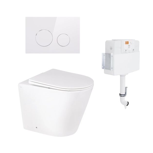 Унитаз Qtap Swan Rimless + комплект инсталляции Nest 2в1 (белый), фото  | SNABZHENIE.com.ua