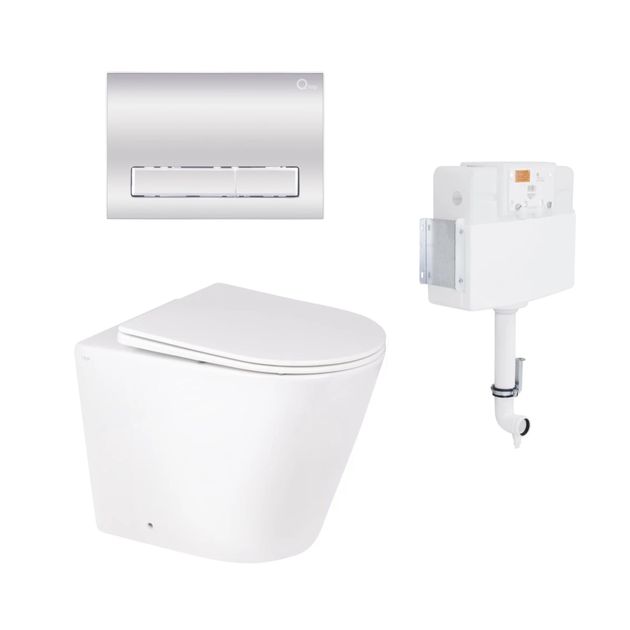 Комплект: унитаз Qtap Swan Rimless + инсталляция Nest 2в1 Chrome, фото  | SNABZHENIE.com.ua