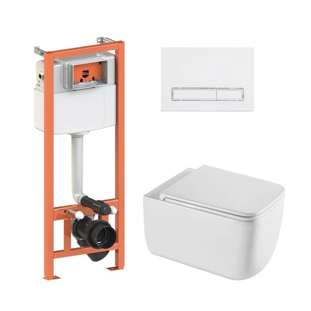 Комплект: унитаз Qtap Gemini Ultra Quiet + инсталляция Nest 4в1, фото  | SNABZHENIE.com.ua
