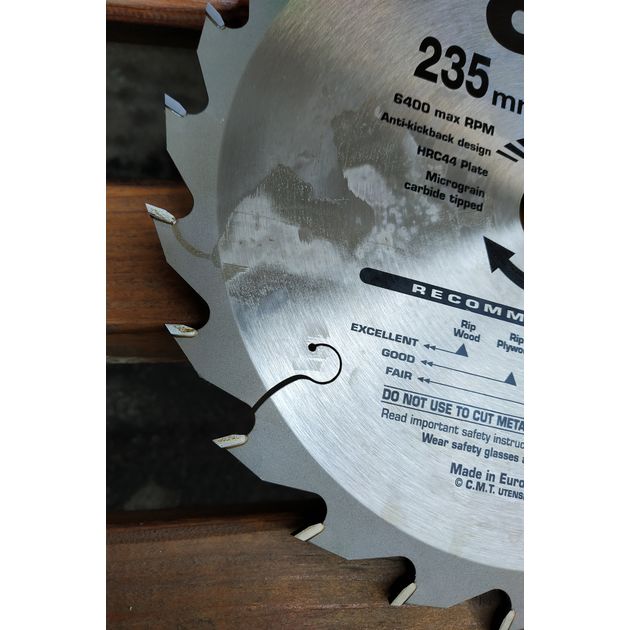 Пила CMT 235x25 мм, Z24 для ручных циркулярных пил, фото , изображение 5 | SNABZHENIE.com.ua