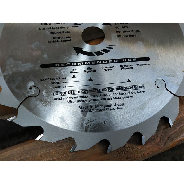 Пила CMT 235x25 мм, Z24 для ручных циркулярных пил, фото , изображение 10 | SNABZHENIE.com.ua